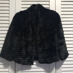 Express Faux Fur Black Jacket/Bolero